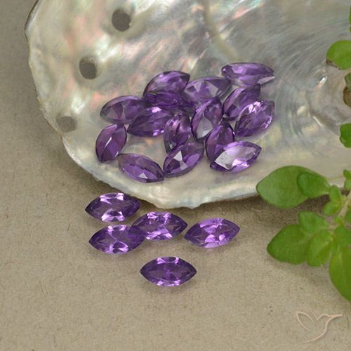 3.14ctw Natural Violeta púrpura medio Amatista, Marquesa, VS