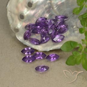Gemas de Amatista Violeta púrpura medio natural de 3.14 ct, Marquesa, VS