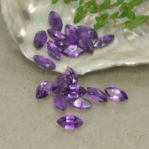 3.18ctw Natural Violeta oscuro Amatista, Marquesa, VS
