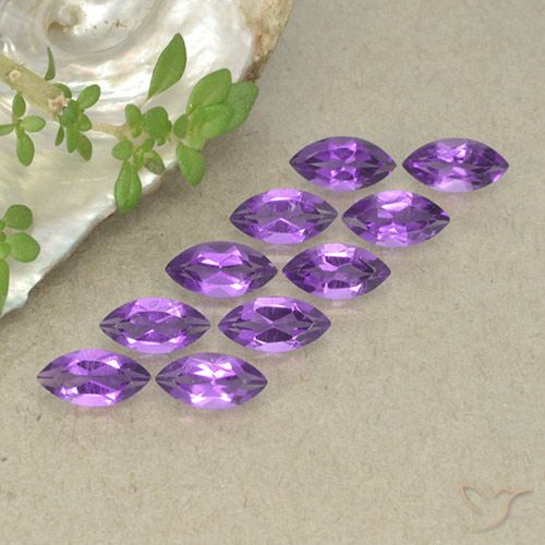 2.42ctw Natural Violeta intenso Amatista, Marquesa, VS