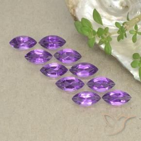 Gemas de Amatista Violeta intenso natural de 2.42 ct, Marquesa, VS