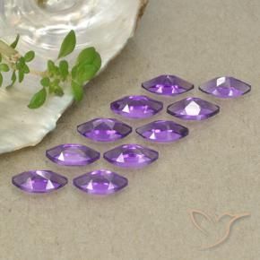 Gemas de Amatista Violeta intenso natural de 2.42 ct, Marquesa, VS