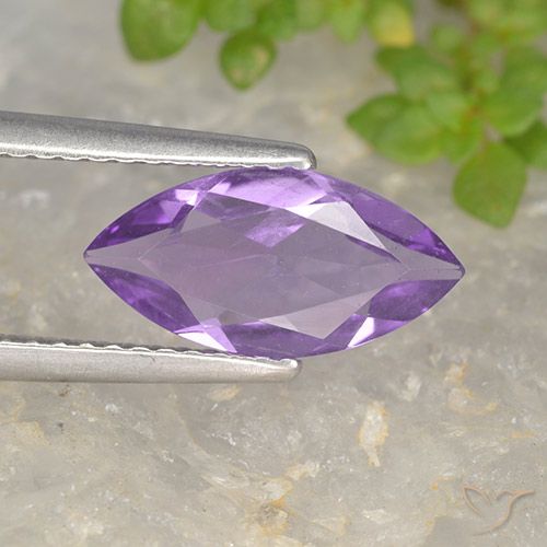 1.28ct Natural Violeta púrpura intenso Amatista, Marquesa, VS