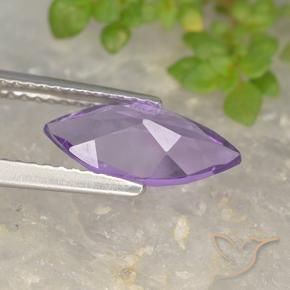 Amatista Violeta púrpura intenso natural de 1.28 ct, Marquesa, VS