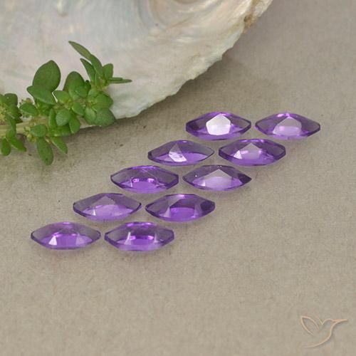 Gemas de Amatista Violeta vívido natural de 2.32 ct, Marquesa, VS