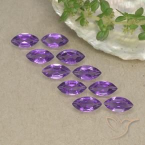 Gemas de Amatista Violeta intenso natural de 2.19 ct, Marquesa, VS