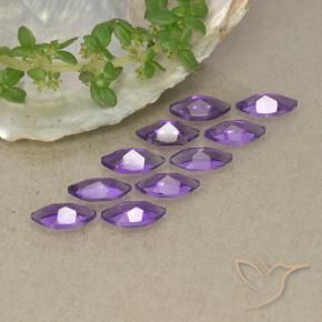 Gemas de Amatista Violeta intenso natural de 2.19 ct, Marquesa, VS