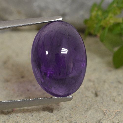 5.71ct Natural Violeta claro medio Amatista, Ovalada, Transparente
