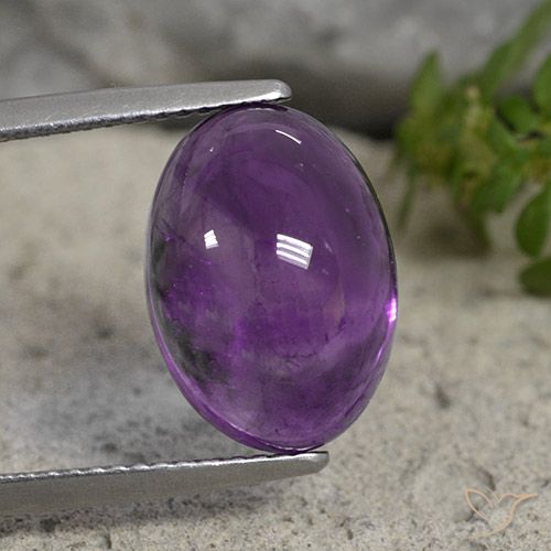 7.11ct Natural Violeta medio Amatista, Ovalada, Transparente