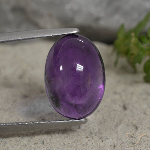 6.07ct Natural Violeta medio Amatista, Ovalada, Transparente
