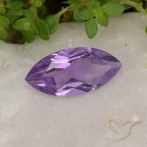 Amatista Violeta medio natural de 1.52 ct, Marquesa, VS