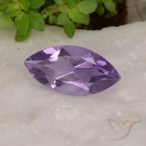 Amatista Violeta medio natural de 1.61 ct, Marquesa, VS