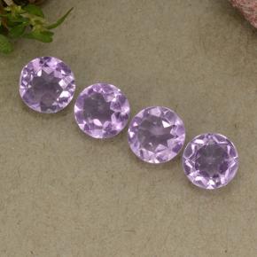 Gemas de Amatista Violeta natural de 1.70 ct, Corte Redondo, VS