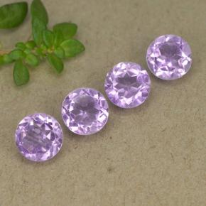 Gemas de Amatista Violeta natural de 1.78 ct, Corte Redondo, VS
