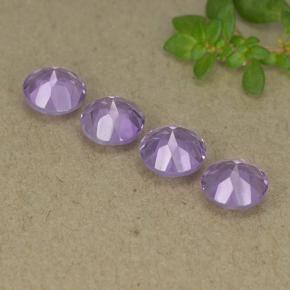 Gemas de Amatista Violeta natural de 1.78 ct, Corte Redondo, VS