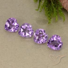 Gemas de Amatista Violeta púrpura intenso natural de 2.72 ct, Corazón, VVS-VS