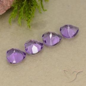 Gemas de Amatista Violeta púrpura intenso natural de 2.72 ct, Corazón, VVS-VS