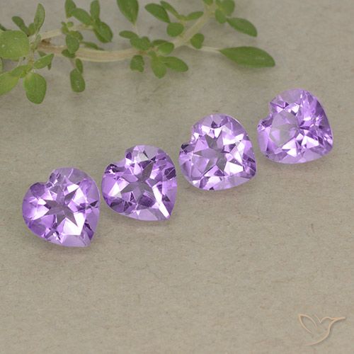 2.81ctw Natural Violeta púrpura medio Amatista, Corazón, VVS-VS