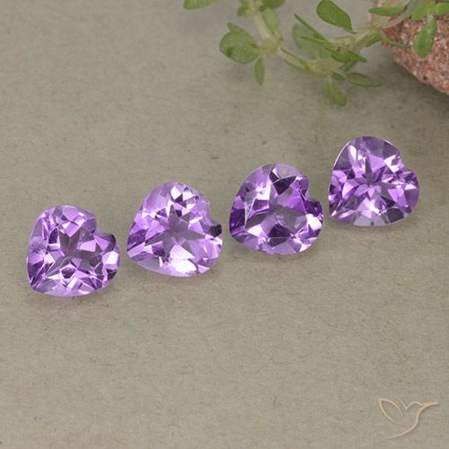2.53ctw Natural Violeta púrpura Amatista, Corazón, VVS-VS