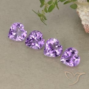Gemas de Amatista Violeta púrpura medio natural de 2.75 ct, Corazón, VVS-VS
