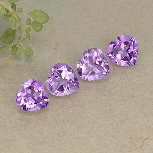 2.83ctw Natural Violeta púrpura medio Amatista, Corazón, VVS-VS