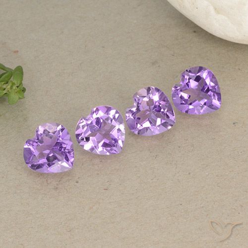 2.76ctw Natural Violeta medio Amatista, Corazón, VVS-VS