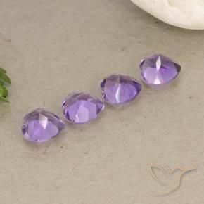 Gemas de Amatista Violeta medio natural de 2.76 ct, Corazón, VVS-VS