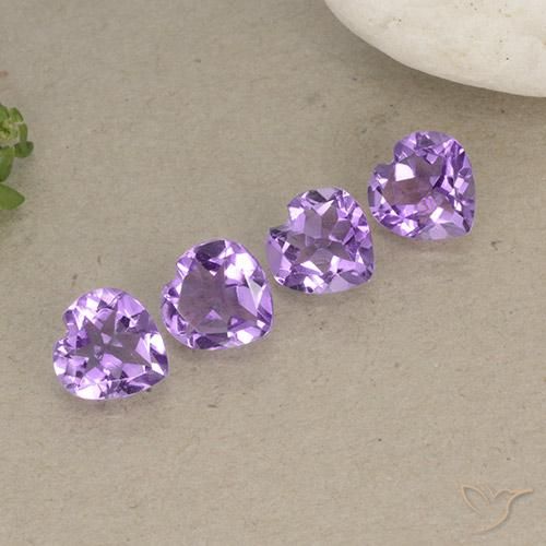 2.37ctw Natural Violeta púrpura medio Amatista, Corazón, VVS-VS