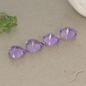 Gemas de Amatista Violeta púrpura medio natural de 2.83 ct, Corazón, VVS-VS