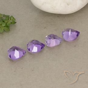 Gemas de Amatista Violeta púrpura natural de 2.80 ct, Corazón, VVS-VS