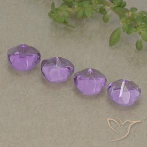 Gemas de Amatista Violeta púrpura medio natural de 3.04 ct, Corazón, VVS-VS