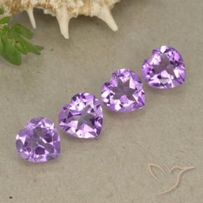 Gemas de Amatista Violeta púrpura intenso natural de 2.65 ct, Corazón, VVS-VS