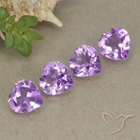 Gemas de Amatista Violeta vívido natural de 2.70 ct, Corazón, VVS-VS