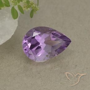 Amatista Violeta iris natural de 1.81 ct, En forma de pera, VS
