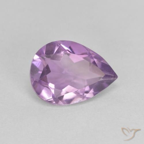 Amatista Violeta medio natural de 1.48 ct, En forma de pera, VVS-VS
