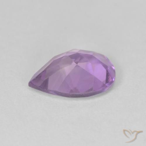 Amatista Violeta medio natural de 1.48 ct, En forma de pera, VVS-VS