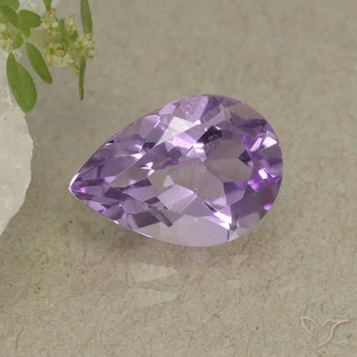 1.84ct Natural Violeta iris rosáceo Amatista, En forma de pera, VVS-VS
