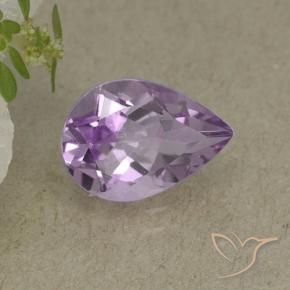 Amatista Violeta iris rosáceo natural de 1.84 ct, En forma de pera, VVS-VS