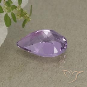 Amatista Violeta iris rosáceo natural de 1.84 ct, En forma de pera, VVS-VS