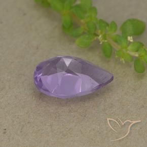 Amatista Violeta medio natural de 1.72 ct, En forma de pera, VVS-VS