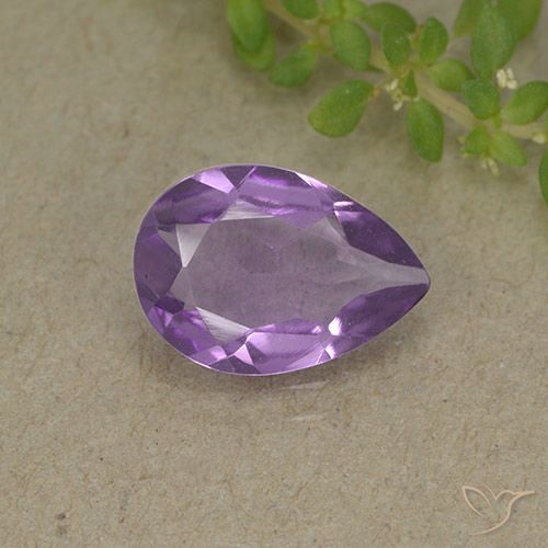 1.40ct Natural Violeta medio Amatista, En forma de pera, VVS-VS
