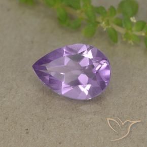 Amatista Violeta iris intenso natural de 1.56 ct, En forma de pera, VVS-VS