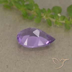 Amatista Violeta iris intenso natural de 1.56 ct, En forma de pera, VVS-VS