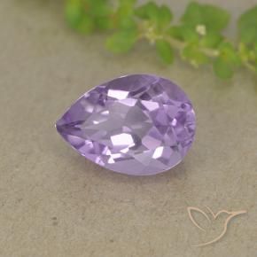 Amatista Violeta medio natural de 2.11 ct, En forma de pera, VVS-VS