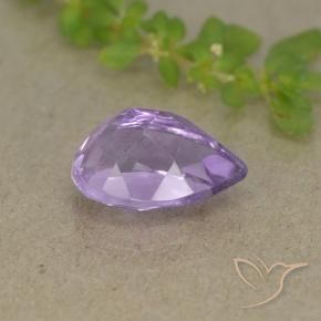 Amatista Violeta medio natural de 2.11 ct, En forma de pera, VVS-VS
