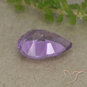 Amatista Violeta iris natural de 1.83 ct, En forma de pera, VVS-VS