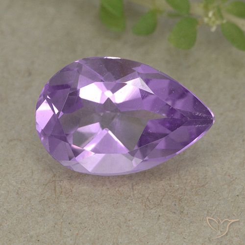 1.58ct Natural Violeta rosado Amatista, En forma de pera, VVS-VS