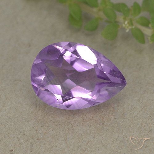 1.80ct Natural Violeta medio Amatista, En forma de pera, VVS-VS