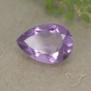 Amatista Violeta medio natural de 1.80 ct, En forma de pera, VVS-VS