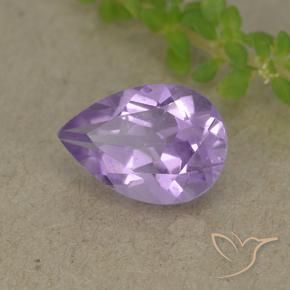 Amatista Violeta medio natural de 1.83 ct, En forma de pera, VVS-VS